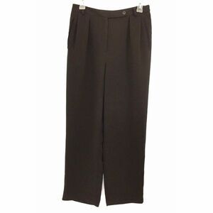 Emanuel Ungaro Dress Pants Women Size 8 Black Career Slacks Altered Hem Corpcore